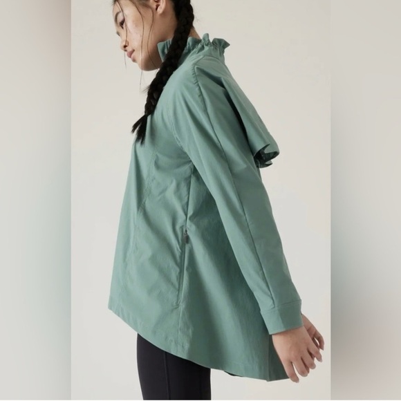 Athleta Teal Quarter-Zip Pullover with Mesh Ventilation SZ S - Picture 4 of 10